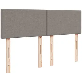 vidaXL Boxspringbett mit Matratze Taupe 140x200 cm Stoff