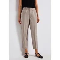 STREET ONE Paperbag-Hose Loose Fit Beige 44