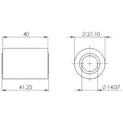 Silentgummi Motorschwinge 14x27x41,25x40mm Yamaha DT / X-Limit