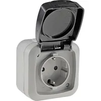 ChiliTec Gartensteckdose 1 St. Grau