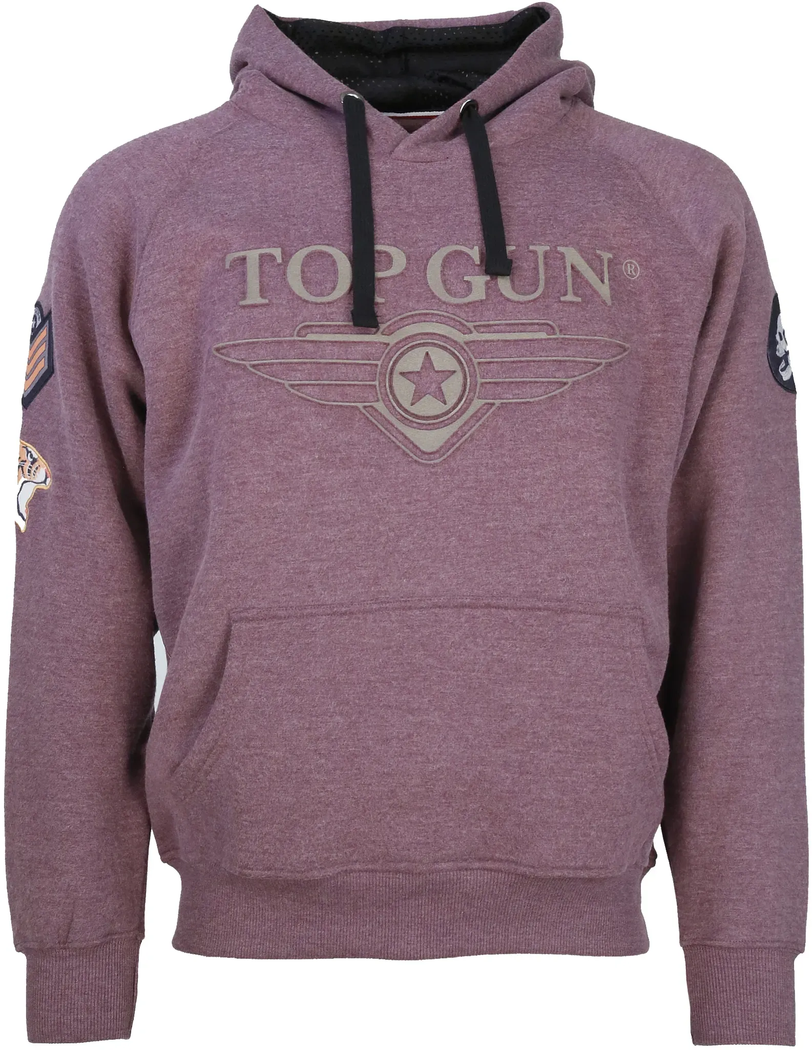 Kapuzenpullover TOP GUN "Simulator TG20191025" Gr. 48 (S), rot (bordeau) Herren Pullover Hoodie Sweatshirt Sweatshirts