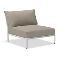 Houe LEVEL 2 Chaiselongue Aluminium silber/weiß