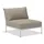 Houe LEVEL 2 Chaiselongue Aluminium silber/weiß