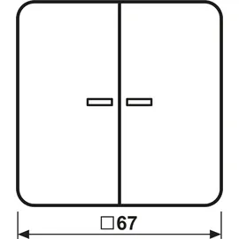 Jung Steuertaste 2-fach CD 1702 LG