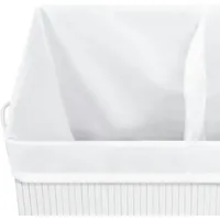 vidaXL Bambus-Wäschekorb Weiß 100 L