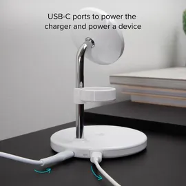 SBS TEWIRMAG3IN1, Drinnen, USB, Kabelloses Aufladen, Weiß