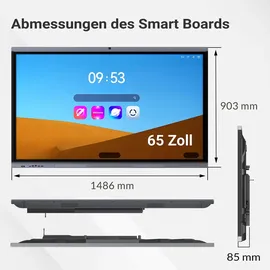 Xoro MeetingPad 65 Zoll interaktives Whiteboard Grau