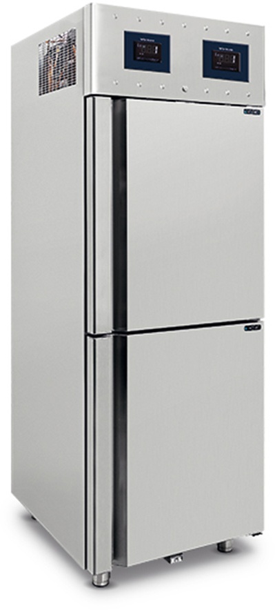 Mastro Edelstahl Kühlschrank 350+350 Liter mit 2 Temperaturbereichen | -2°/+8°C | 0/+5°C