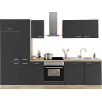 OPTIFIT Küchenzeile »Iver«, 300 cm breit, inklusive Elektrogeräte der Marke HANSEATIC, grau