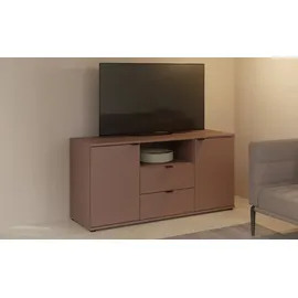 Forte Ganymede TV-Lowboard 129,8 cm Terrakotta/Metall