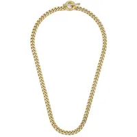 Fossil Carlie T-Bar Halskette Gold Edelstahl