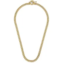 Fossil Carlie T-Bar Halskette Gold Edelstahl