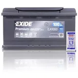 Exide EA1000 Premium CarbonBoost 100Ah 900A+10g Pol-Fett [Hersteller-Nr. EA1000] für Ferrari, Iveco, Tata, Lamborghini, Land Rover, Dodge, Volvo, Man,