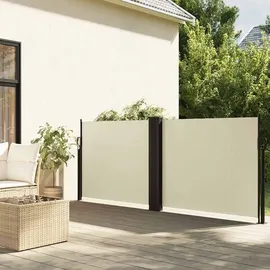 vidaXL Seitenmarkise 120 x 1200 cm Creme Stahl