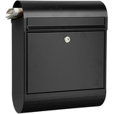 Mefa Ruby 866 Briefkasten Tiefschwarz  RAL 9005  mit integrierter Zeitungsbox