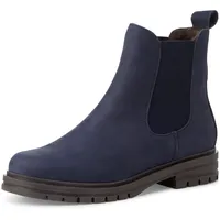 TAMARIS Winterboots, Blockabsatz, Chelseaboots, Schlupfboots, Stiefelette mit Logoprägung, Gr. 37, navy, , 77135064-37