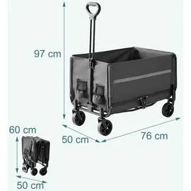 Relaxdays Bollerwagen faltbar grau