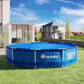 Tectake Poolabdeckung, rund und selbstschwimmend Durchmesser 300 cm