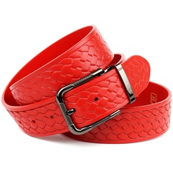 Ledergürtel ANTHONI CROWN, Damen, Gr. 105, rot, Rindsleder, casual, Gürtel
