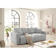 ed exciting design Schlafsofa »Bullet« mit Bettkasten & 2 Zierkissen grau