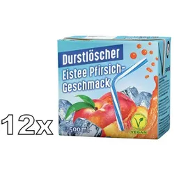 Durstlöscher Eistee Pfirsich Erfrischungsgetränk 12x500ml