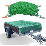 CARGO VA Intelligent Vehicle Accessories CargoVA® Anhängernetz 2 x 3m, mit Spanngummi, Eckmarkierungen, grün