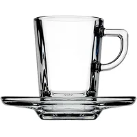 Pasabahce Espressotasse mit Untertasse 0,072 l Transparent 6 St.