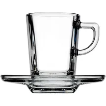 Pasabahce Espressotasse mit Untertasse 0,072 l Transparent 6 St.