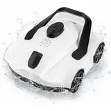 Kabelloser Poolroboter - Automatischer Poolsauger - 130 min Laufzeit - 5200 mAh Akku - Für Pools bis 80 m2 - Weiß