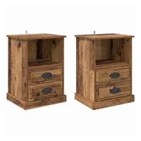 VidaXL Nachttisch 2 pcs Altholz 43 x 36 x