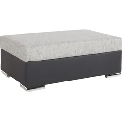 Hocker COLLECTION AB "John", grau (anthrazit, hellgrau), B:100cm H:40cm T:70cm, Hocker, Frei im Raum stellbar, wahlweise mit Federkern