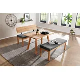 massivline&more Sitzbank »Roberto«, Massivholz, grau (grau, kernbuche) B:150cm H:83cm T:54,5cm, Polyester, Sitzbänke, 77626415-0 B/H/T: 150 cm x 83 cm x 52 cm,