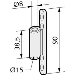 OBJEKT Rahmenteil für Holz-, Stahl- und Aluminiumzargen zum Aufschrauben
