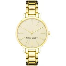 Nine West Women's Crystal Accented Bracelet Watch Gold