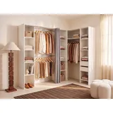 Eckkleiderschrank Kleiderschranksystem - B. 164/234 cm - Weiß & Grau - DORIAN