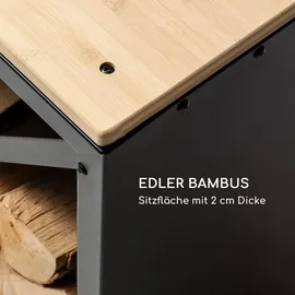 Blumfeldt Kaminholzregal Stahl 57 x 56 x 36 cm Schwarz