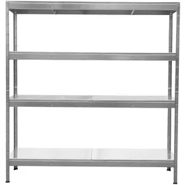 SCHULTE Regalwelt Schwerlastregal Metall 180x183x50 cm Silber 4 Böden