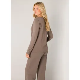 Base Level V-Ausschnitt-Pullover taupe 46