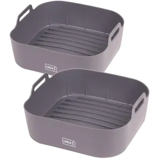 LURCH Heißluftfritteusen-Einsatz S 2er Set iron grey aus Silikon mit UV ProTech Oberflächenveredelung