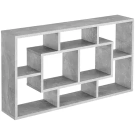 [en.casa] Wandregal Saputit 85 x 16 x 48 cm Grau