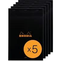 Rhodia 196009C - Packung mit 5 Notizblöcken geheftet No.19