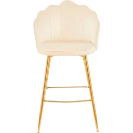SalesFever Barhocker 2er-Set 52 x 100 x 54 cm Beige/Gold