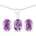 vira jewels Ohrstecker Vira Jewels Silber 925 rhodiniert Amethyst 2,4