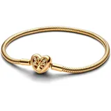 Pandora 563516C01 Damen Charms-Armband Familienbaum Goldfarben, 19 cm