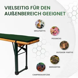 TexDeko Bierbankauflage 220 x 25 x 4 cm grün 1 St.