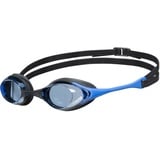 arena Cobra Original Swipe Unisex-Wettkampfbrille für Erwachsene, Schwimmbrille mit Anti-Beschlag-Gläsern, UV-Schutz, 4 Austauschbare Nasenstege, Lightblue-Blue