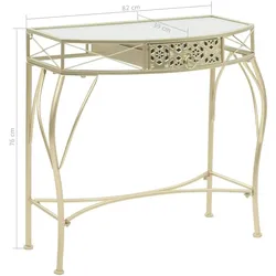 vidaXL Beistelltisch Französischer Stil Metall 82x39x76 cm : Farbe - Gold