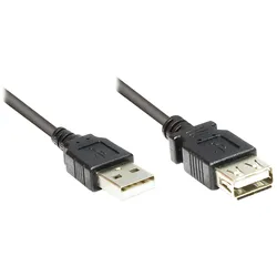 Good Connections USB 2.0 AM/AF 0.6m, 0,6 m, USB A, USB A, USB 2.0, Männlich/Weib