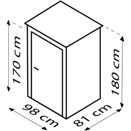 PERGART Marburg 0,98 x 0,81 m anthrazit