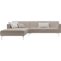 hülsta sofa Ecksofa hs.446, in minimalistischer, schwereloser Optik, Breite 275 cm beige|grau